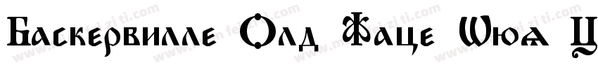 Baskerville Old Face W01 Caps字体转换